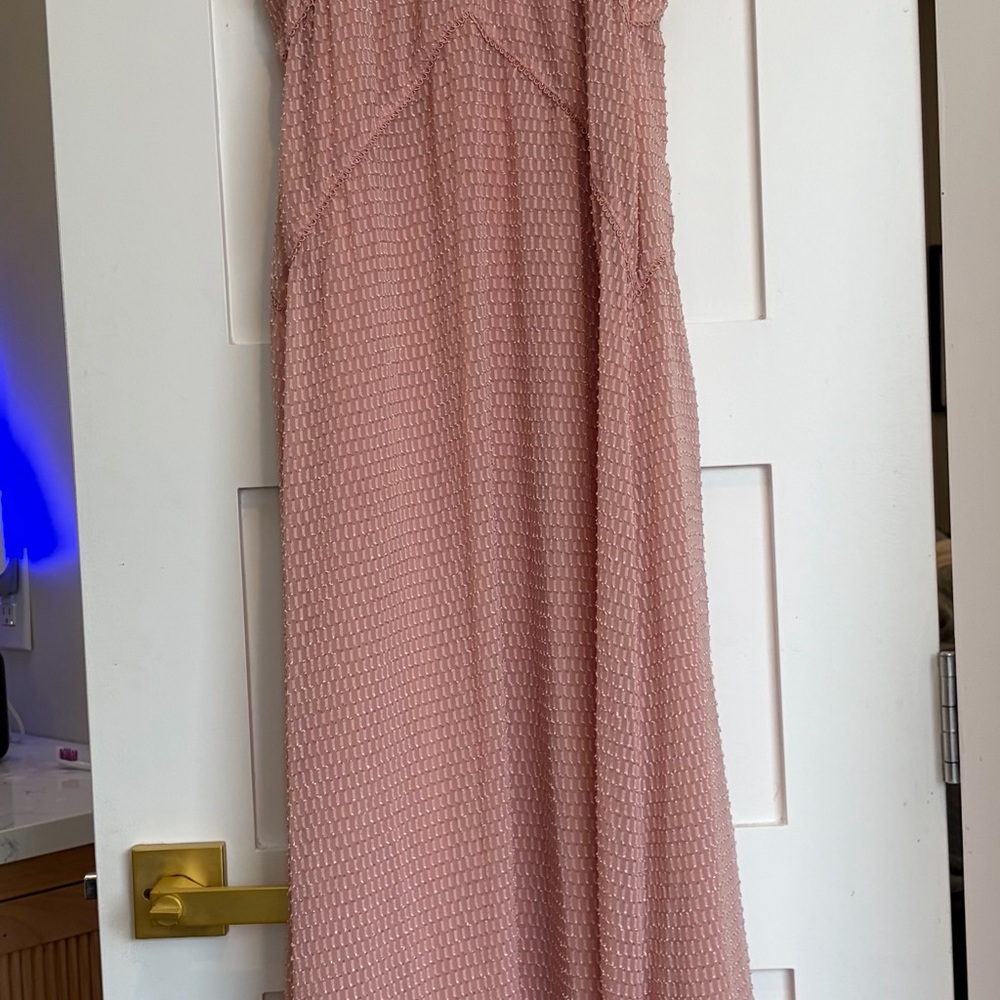 House of Harlow 1960 Textured Baby Pink Maxi Dress - Picture 2 of 8